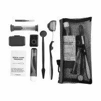 Orthodontic set for care of braces, black